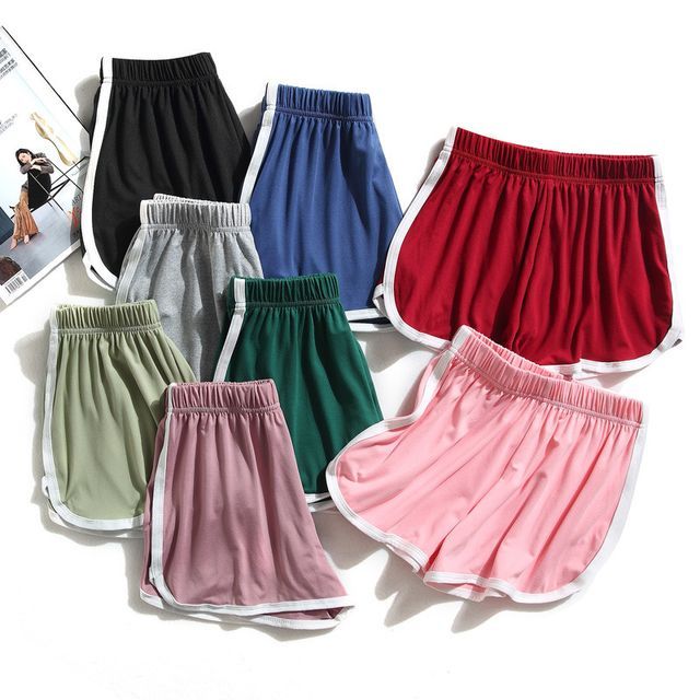 Trim Shorts Contrast Elastic Sweat Waist
