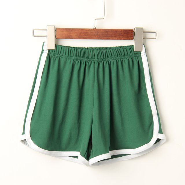 Trim Shorts Contrast Elastic Sweat Waist