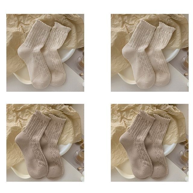 Ruffle Trim Socks Set