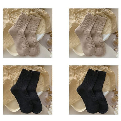 Ruffle Trim Socks Set