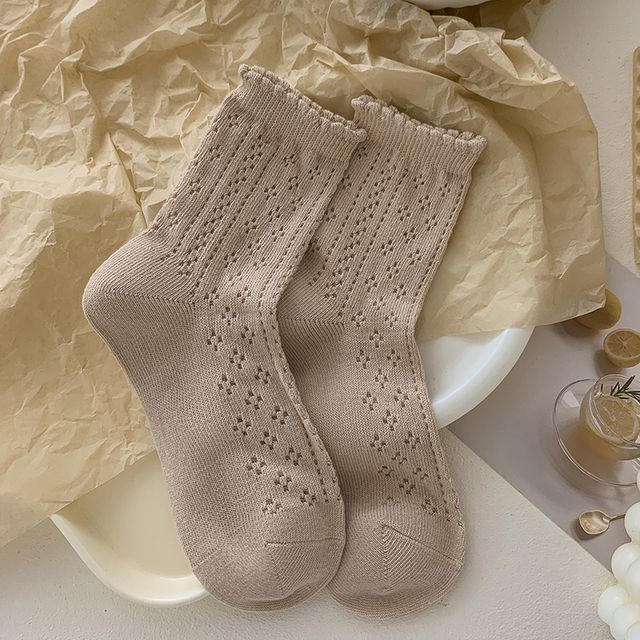 Ruffle Trim Socks Set