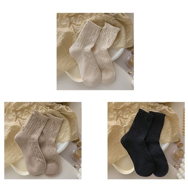 Ruffle Trim Socks Set