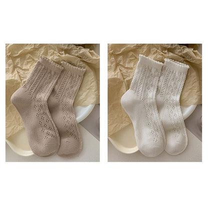 Ruffle Trim Socks Set