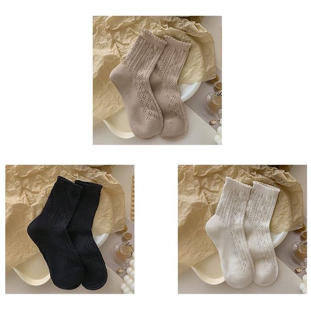 Ruffle Trim Socks Set