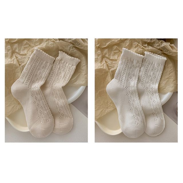 Ruffle Trim Socks Set