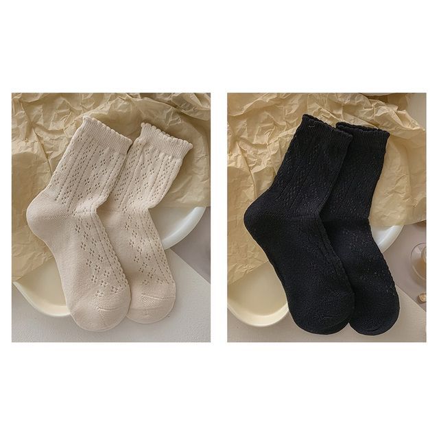 Ruffle Trim Socks Set