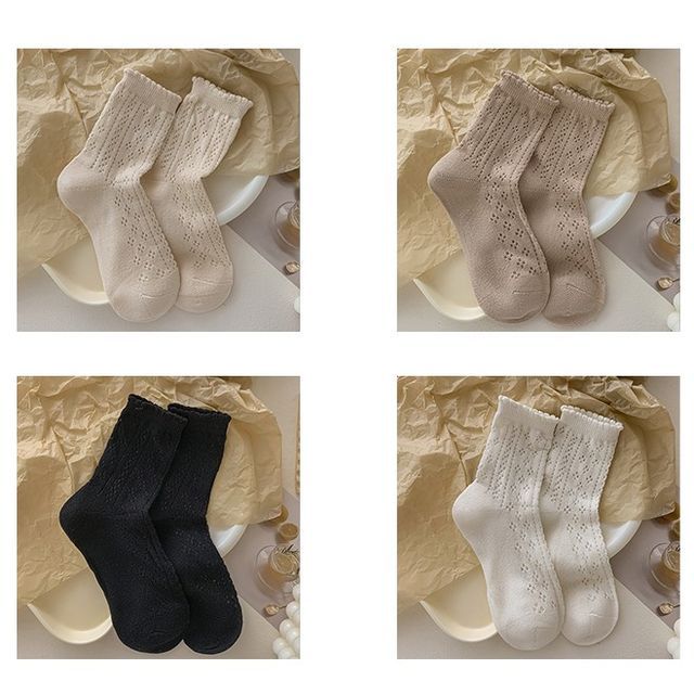 Ruffle Trim Socks Set