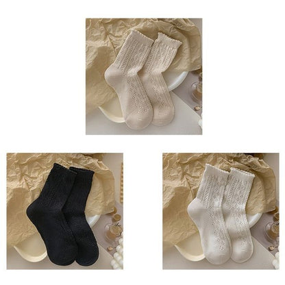 Ruffle Trim Socks Set