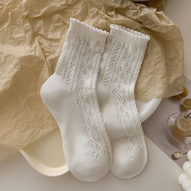 Ruffle Trim Socks Set