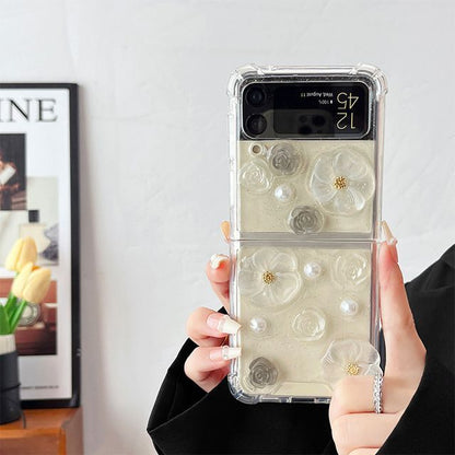 Pearl Floral Phone Faux Case