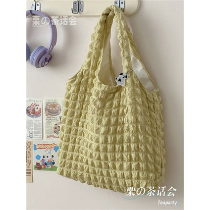 Plain Shirred Tote Bag / Charm / Set