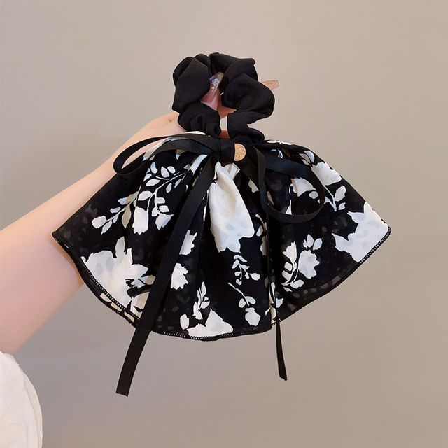 Floral Bow Scrunchie