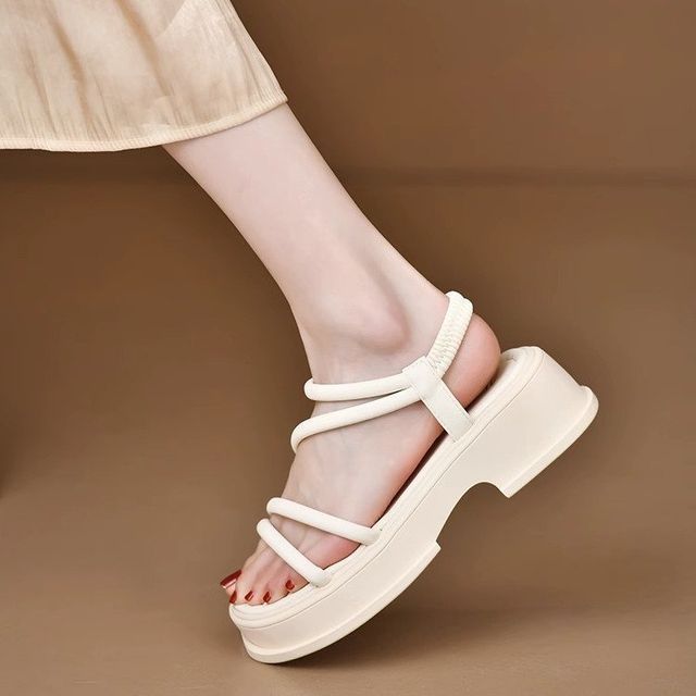 Platform Plain Sandals