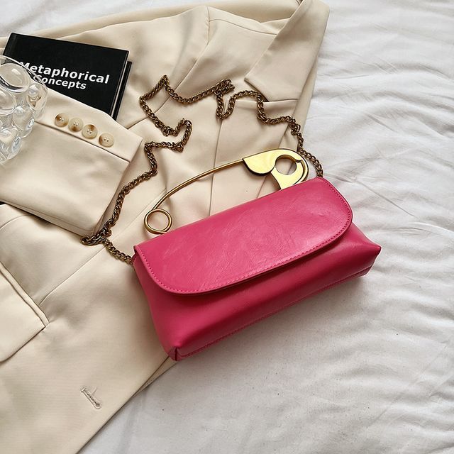 Flap Bag Pin Crossbody Safety Handle