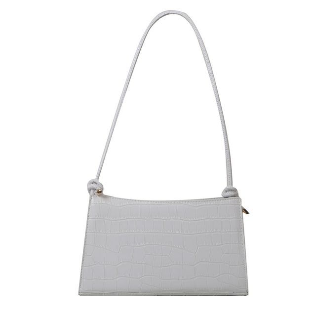 Crocodile Grain Shoulder Bag
