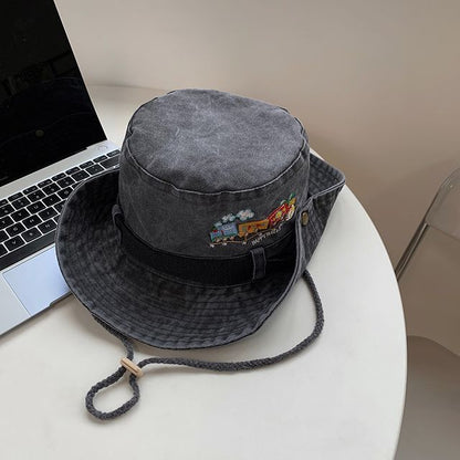 Cartoon Embroidered Boonie Hat