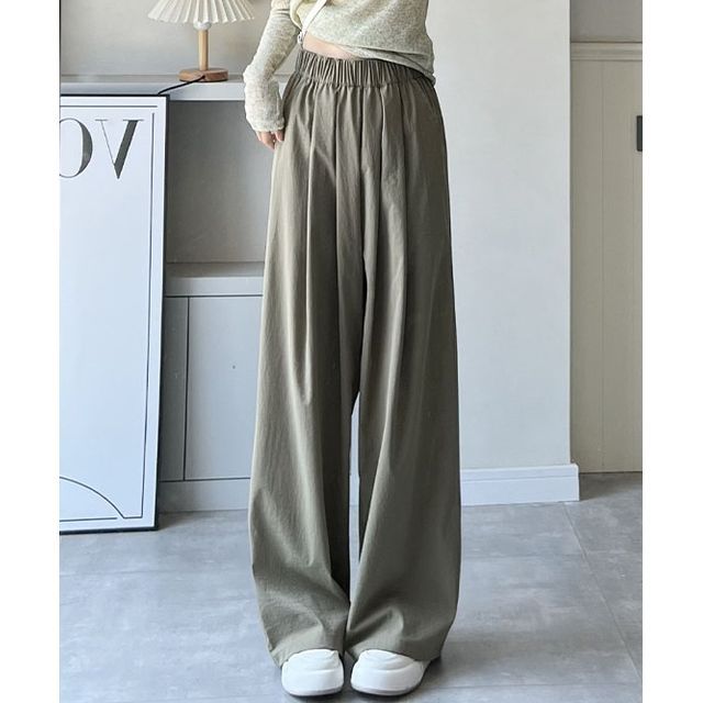 High Rise Plain Pocketed Wide Leg Sweatpants