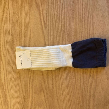 Mock Two Piece Ribbed Crew Socks