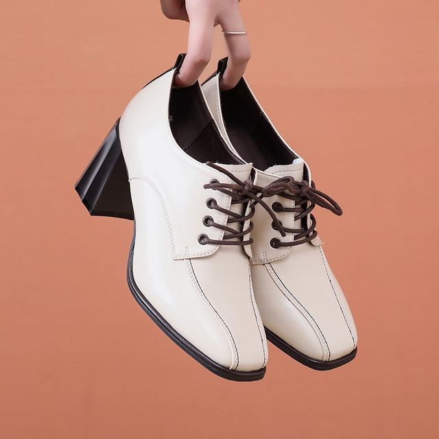 Block Heel Lace Ups