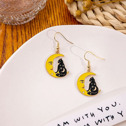 Halloween Cat Drop Earring