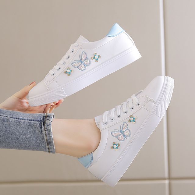 Butterfly Lace Up Sneakers