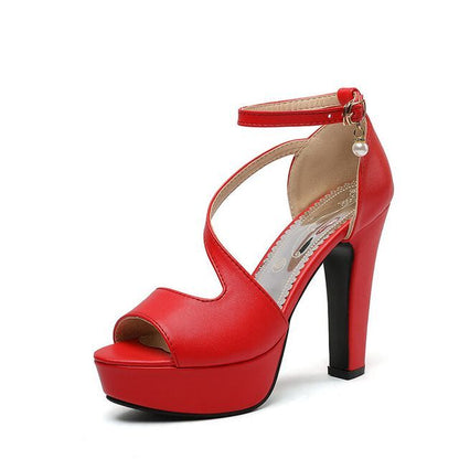 Ankle Strap Platform Chunky Heel Sandals