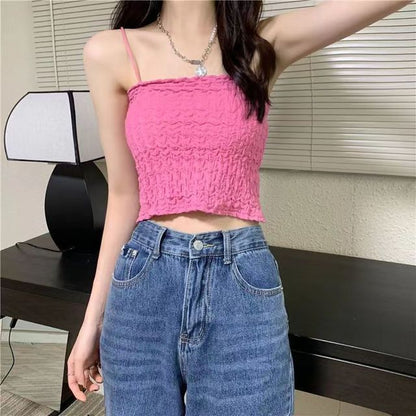 Ruched Cami Top Cropped