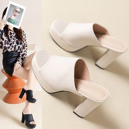 Sandals Heel Slide Platform Chunky