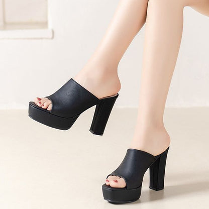 Sandals Heel Slide Platform Chunky