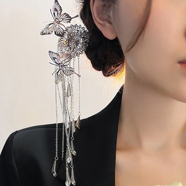 Butterfly Fringed Alloy Hair Stick