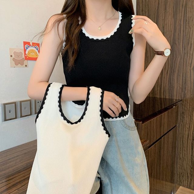 Tank Contrast Trim Top