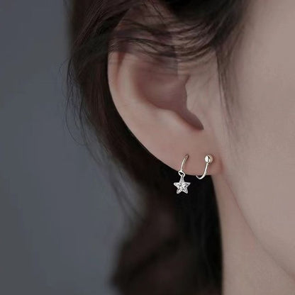 Star Spiral Alloy Stud Earring