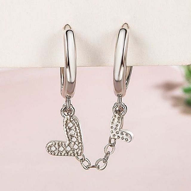 Chained Drop Huggie Earring