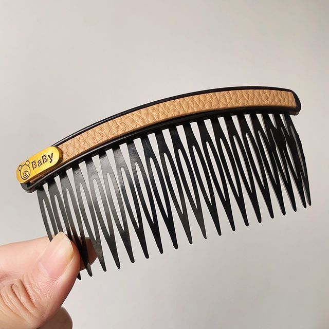 Faux Leather / Acrylic Hair Comb (Various Designs)