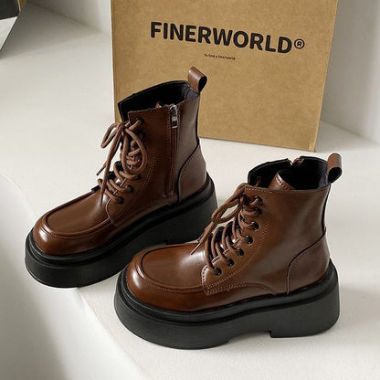 Platform Up Short Lace Boots