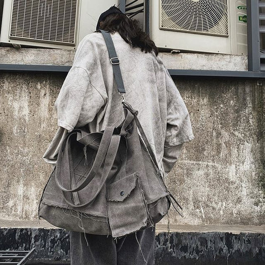 Bag Multi-Pocket Crossbody Frayed