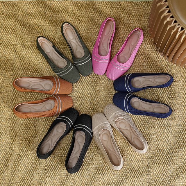 Striped Flats Knit