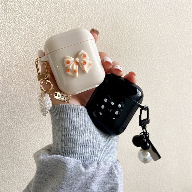 AirPods Skin Earphone Case Pro Pearl Faux Bow /