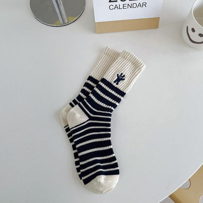 Rabbit Embroidered Socks / Set