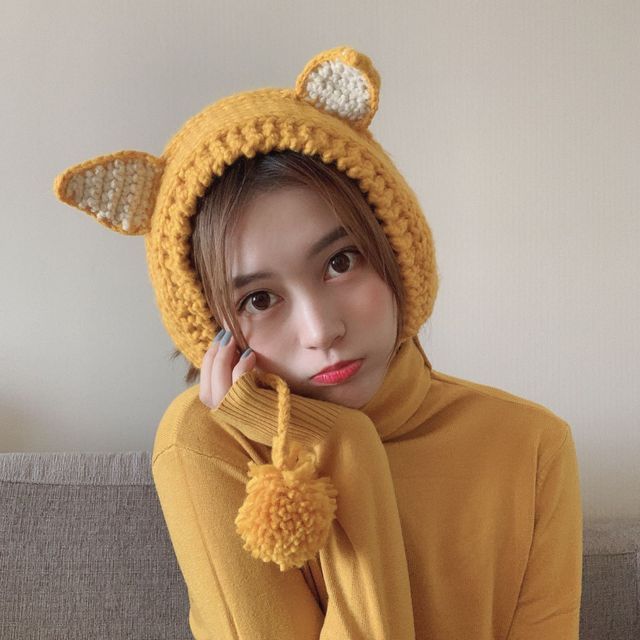 Fox Ear Knit Beanie