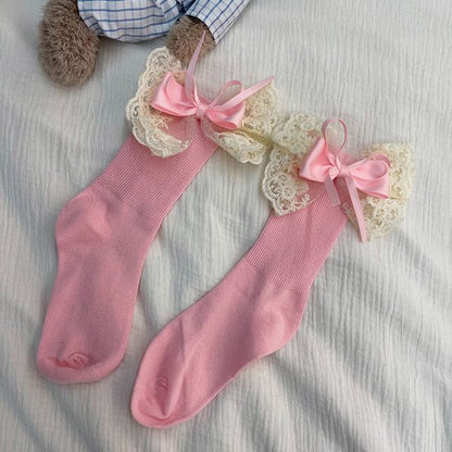 Lace Bow Socks