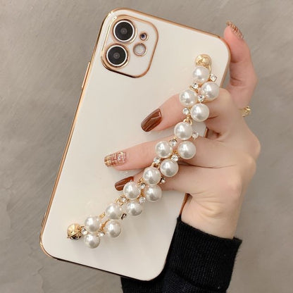 Pearl Phone Case Chain Faux