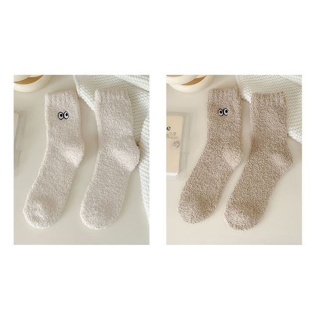 Eye Embroidered Socks Set