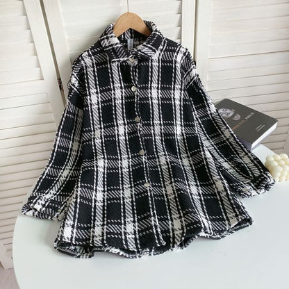 Plaid Button-Up Shirt Jacket