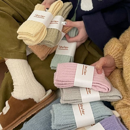 Plain Fleece Socks / Set