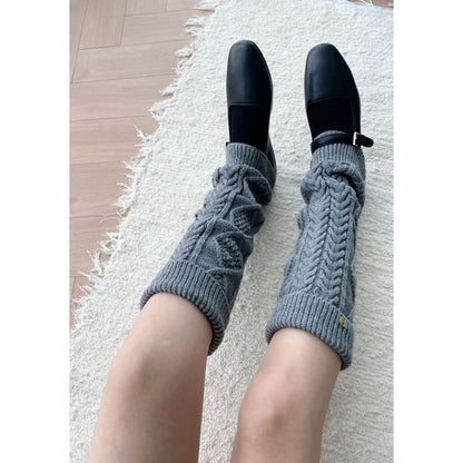 Cable Knit Plain Leg Warmer