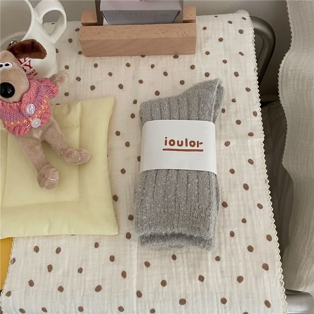 Plain Fleece Socks / Set