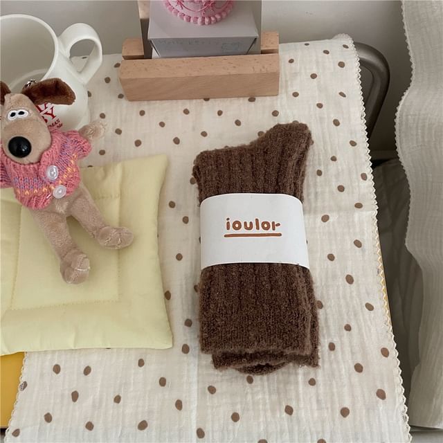 Plain Fleece Socks / Set