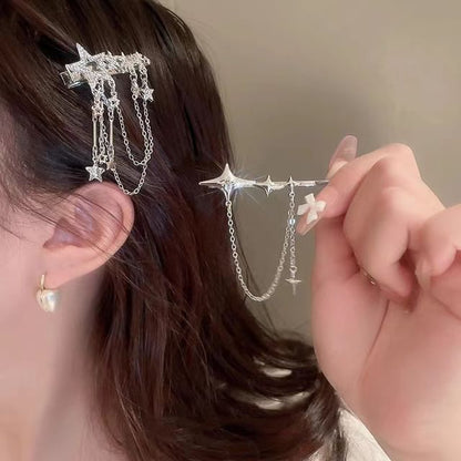 Pin Hair Clip Alloy / Star Chain