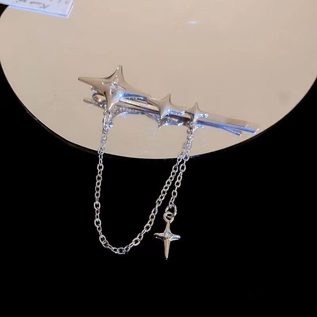 Pin Hair Clip Alloy / Star Chain